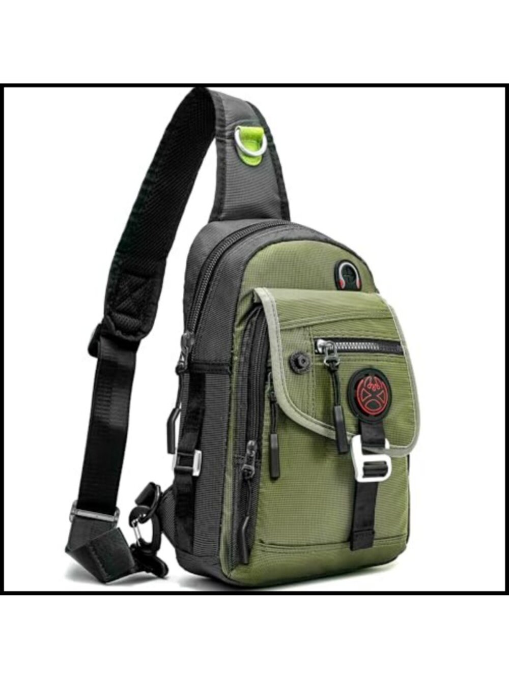 NICGID Nylon Sling Bag Crossbody Backpack Tablet Travel Hiking